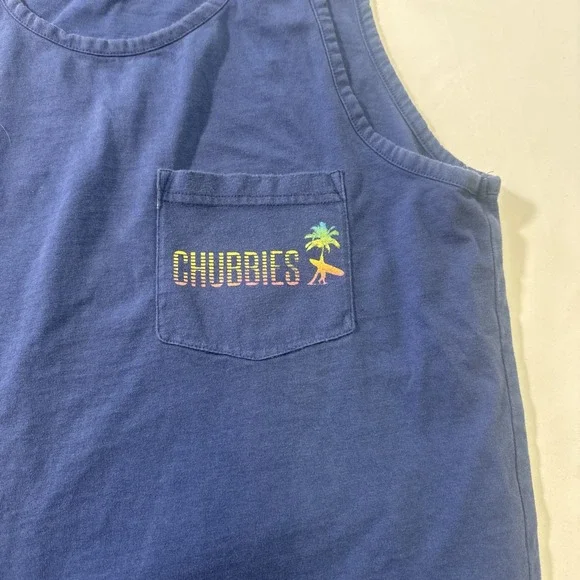 Chubbies Small Blue Tank Top Sleveless - Picture 3 of 7